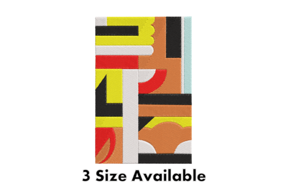 Bold Abstract Geometric Embroidery: A Modern Design for Real Projects