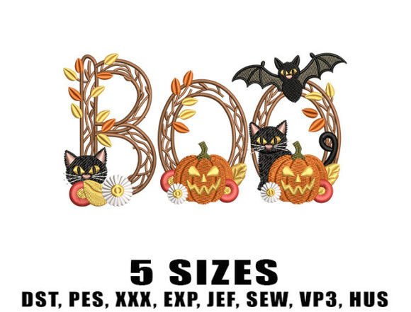Boo Pumpkin Cat Embroidery Design Review for Seasonal Products