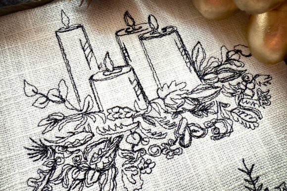 Christmas Candles Machine Embroidery Design Review