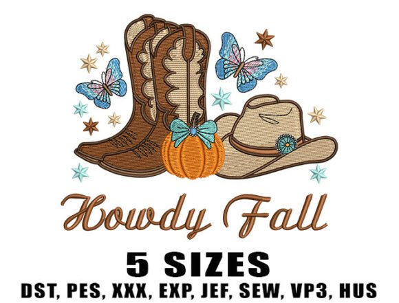 Cozy Fall Cowboy Embroidery Design Review for Craft Fair Success