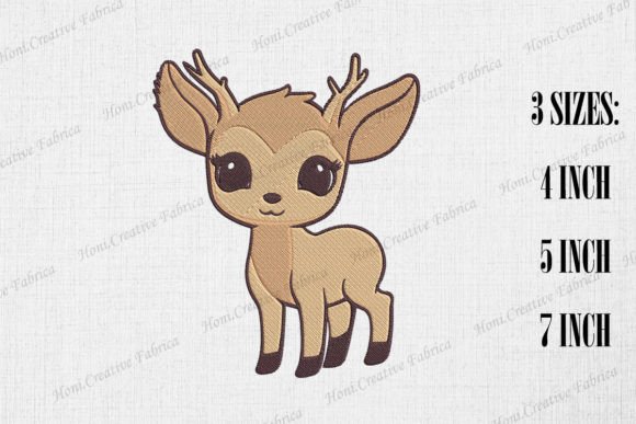 Cute Deer Embroidery Design Review for Etsy and Small Shop Products