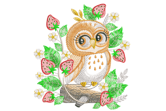 Cute Owl Face Embroidery Design: A Review for Small Business Merch