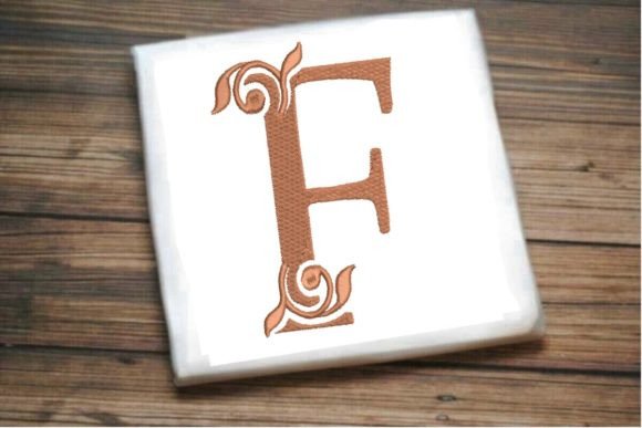 F Letter Beautiful Monogram: A Heartfelt Embroidery Design