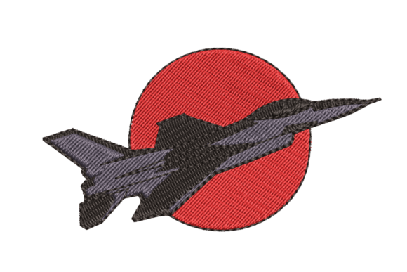 Fighter Jet Embroidery Design for Boutique Sweatshirts