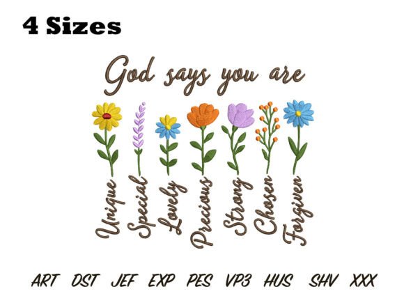 God Says You Are Embroidery Design Review for Business Use
