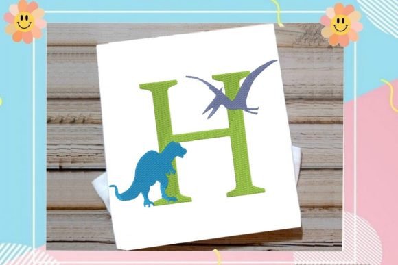 H Letter Dino Delight Alphabet Review: A Playful Embroidery Design
