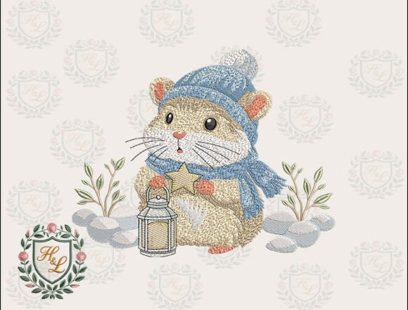 Happy Holidays Hamster Embroidery Files Review for Apparel Projects