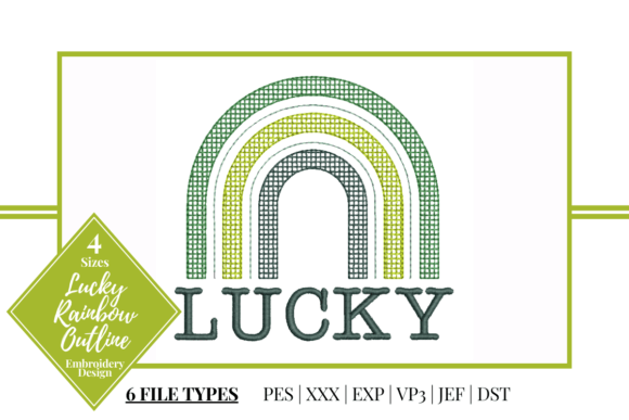 Lucky Rainbow Outline Embroidery Design Review