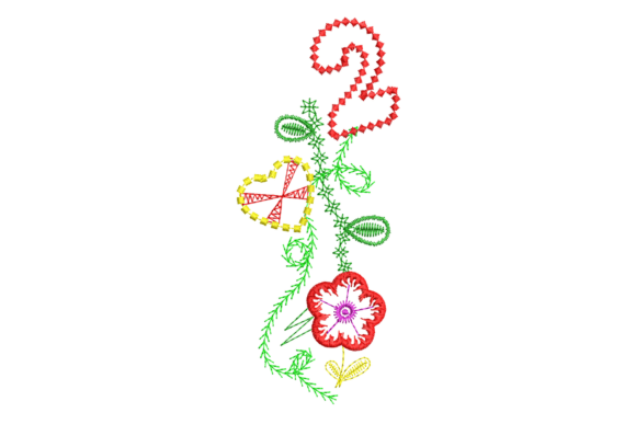 Number 2 Floral Embroidery Design Review