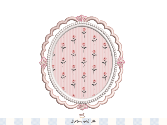 Oval Applique Embroidery Frame Design Review for Boutique Sweatshirts