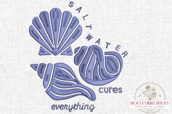Saltwater Cures Embroidery Design