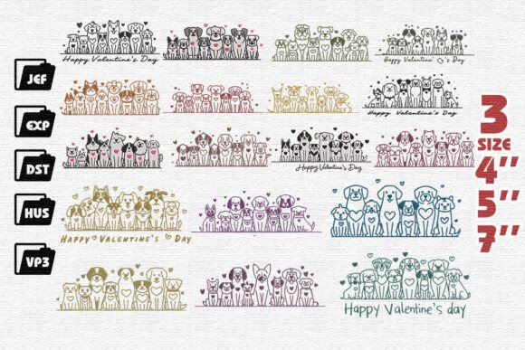 Set of 18 Family Dog Embroidery Review for Gift Shops