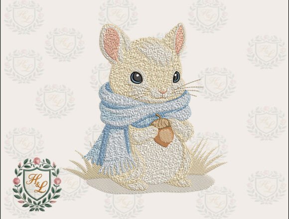 Winter Mouse Embroidery Files for Festive Creations